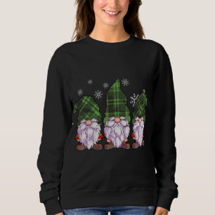 Sweatshirt Buffalo Trois Gnomes Plaid Green Christmas