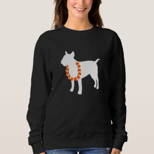 Sweatshirt Bull Terrier Aloha Hawaiian Lei Chien