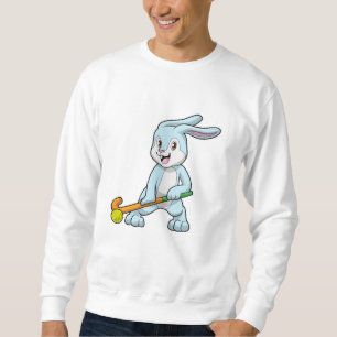Sweatshirt Bunny au hockey sur gazon avec bâton de hockey