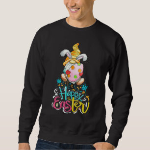 Sweatshirt Bunny Gnome Rabbit Eggs Hunting Happy Easter Day F