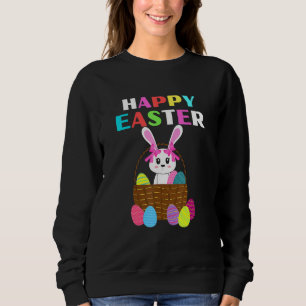 Sweatshirt Bunny Pastel Printemps Chasse Oeufs Rabbit Joyeux
