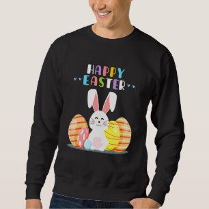 Sweatshirt Bunny Pastel Printemps Chasse Oeufs Rabbit Joyeux
