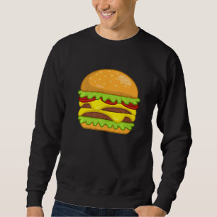 Sweatshirt Burger délicieux Cheeseburger Hamburger Carte alim