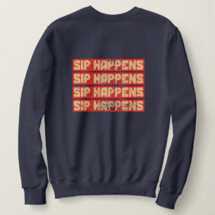 Sweatshirt Ça arrive en buvant – Funny Panda Boba Style Rétro