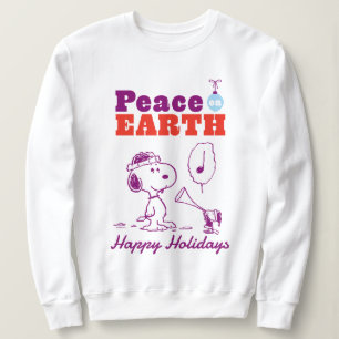 Sweatshirt cacahuètes Peace on Earth Snoopy & Woodstock