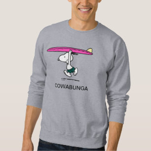 Sweatshirt cacahuètes Snoopy Courir sur le Surf