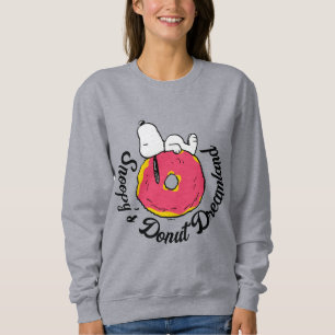 Sweatshirt cacahuètes Snoopy Donut rose