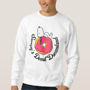 Sweatshirt cacahuètes Snoopy Donut rose