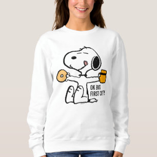 Sweatshirt cacahuètes Snoopy OK mais premier café