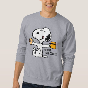 Sweatshirt cacahuètes Snoopy OK mais premier café
