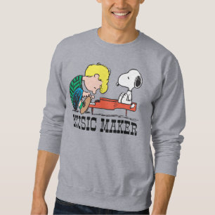 Sweatshirt cacahuètes   Snoopy & Schroeder au piano
