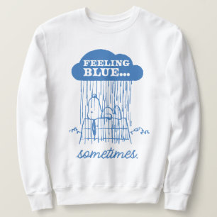 Sweatshirt cacahuètes Snoopy Sentiment Bleu Est OK Aussi
