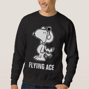 Sweatshirt cacahuètes Snoopy the Flying Ace BW