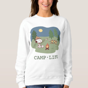 Sweatshirt cacahuètes Snoopy & Woodstock au feu de camp