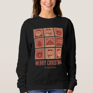 Sweatshirt Cachet de Noël rose