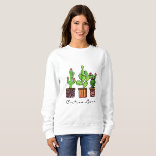 Sweatshirt Cactus mignon d'aquarelle dans des pots