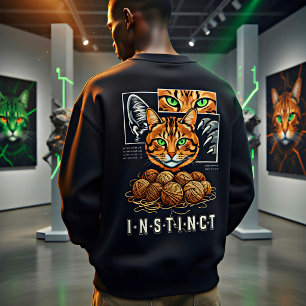 Sweatshirt Cadeau audacieux pour amateur de chats Instinct ne
