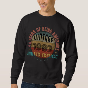 SWEATSHIRT CADEAU D'ANNIVERSAIRE ANNÉE DE NAISSANCE TENDANCE 