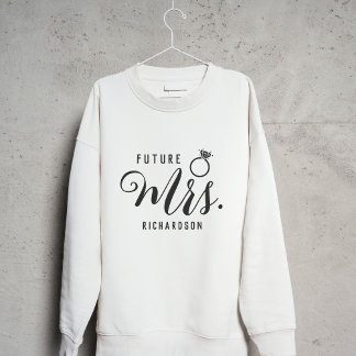 Sweatshirt Cadeau de fiançailles personnalisé pour future Mme
