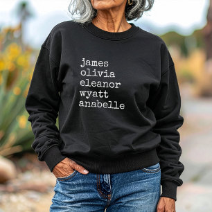 Sweatshirt Cadeau personnalisé pour grand-mère avec les noms