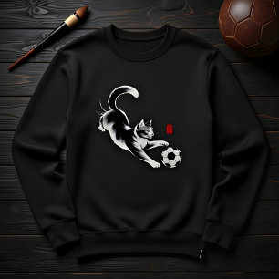 Sweatshirt Cadeau unique pour chat : chat de football Minimal
