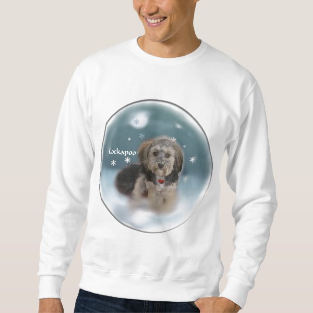 Sweatshirt Cadeaux de Noël Cockapoo (Devant)
