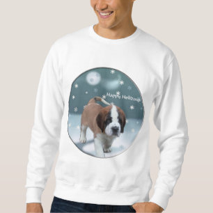 Sweatshirt Cadeaux de Noël de chiot de St Bernard