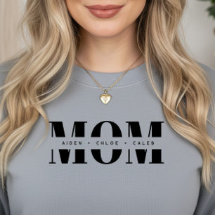 Sweatshirt Cadeaux personnalisés pour maman avec les noms des