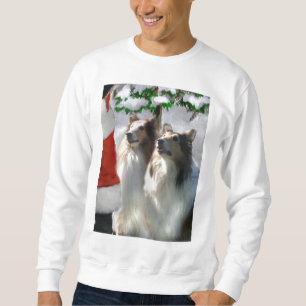 Sweatshirt Cadeaux rugueux de Noël de colley de sable