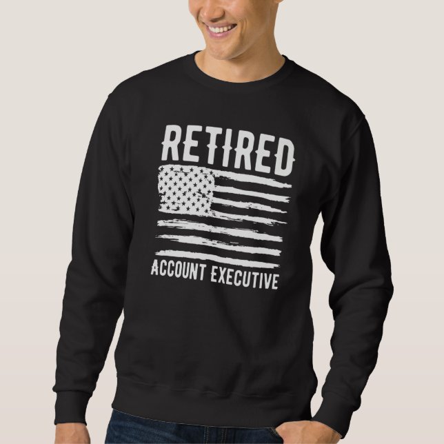 Sweatshirt Cadre Comptable à la Retraite Profession Drapeau A (Devant)