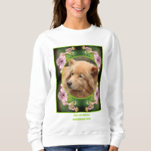 Sweatshirt Cadre Fleurs délicates Créez votre propre photo