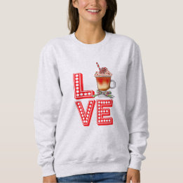 Sweatshirt Café de Noël Pile à la crème Aimer Café Amateurs