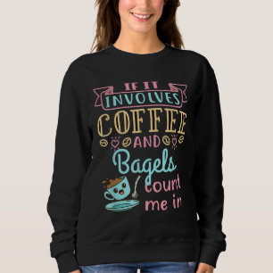 Sweatshirt Café et Bagels Bagel Petit déjeuner Amoureux