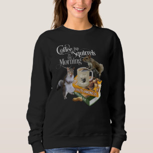 Sweatshirt Café et écureuils - Drôle Aiguille d'écureuil sueu