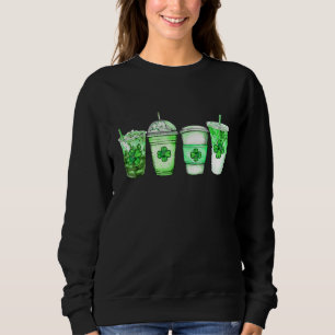 Sweatshirt Café Lucky Latte Green St. Patrick's Day Irish S