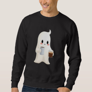 Sweatshirt Café Mignon Homme Fantôme Graphique
