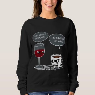 Sweatshirt Café Vin Elle M'Aime Plus Équipé Scoop