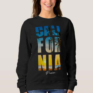 Sweatshirt California Passion Beach Palm Tree Vacances d'été