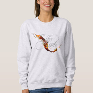 Sweatshirt Calligraphie de l'heure du café avec jet d'éclabou