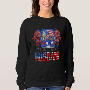 Sweatshirt Camion Mari Drapeau Américain Feu d'artifice Patri