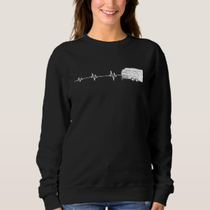 Sweatshirt Camping Caravan Camper Heartbeat