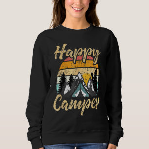 Sweatshirt Camping en détresse Randonnée présent Happy Camper