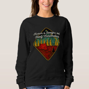 Sweatshirt Camping et Marshmallows Camping Aliments pour camp
