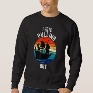 Sweatshirt Camping Je Déteste Sortir Retro Boat Hawai Travel