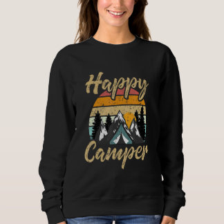 Sweatshirt Camping Randonnée Cadeau Joyeux Campeur