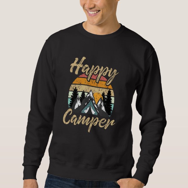Sweatshirt Camping Randonnée présent Happy Camper (Devant)