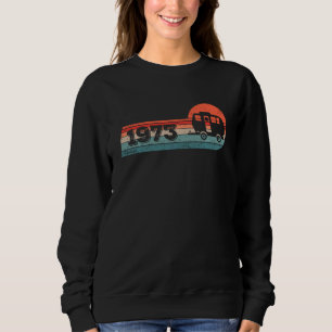 Sweatshirt Camping Rv Camper Vintage Né 1973 Anniversaire Car