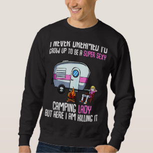 Sweatshirt Camping Rv Travel Trailer Pour Femmes