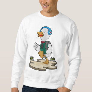 Sweatshirt Canard comme randonneur avec sac à dos