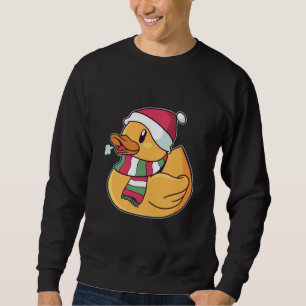 Sweatshirt Canard en caoutchouc de Noël 